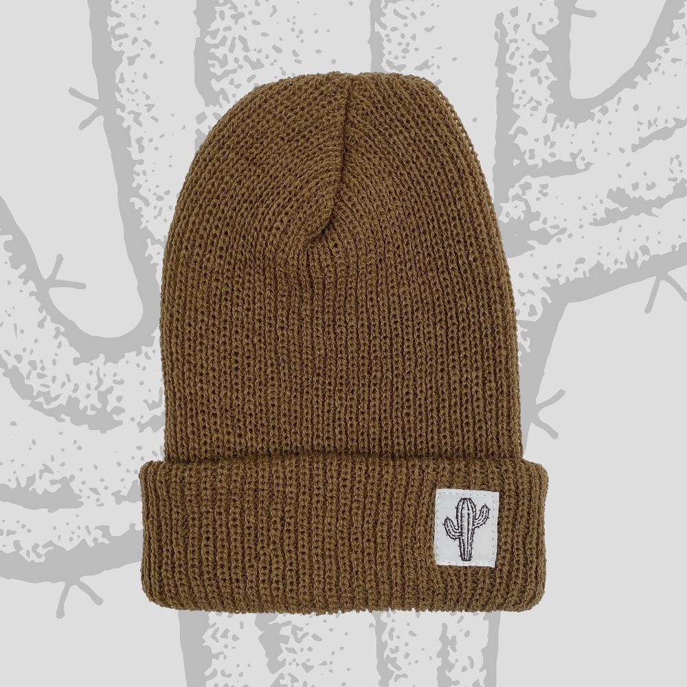 Elmntry - Coyote Brown/White, Cactus Cuff Beanie